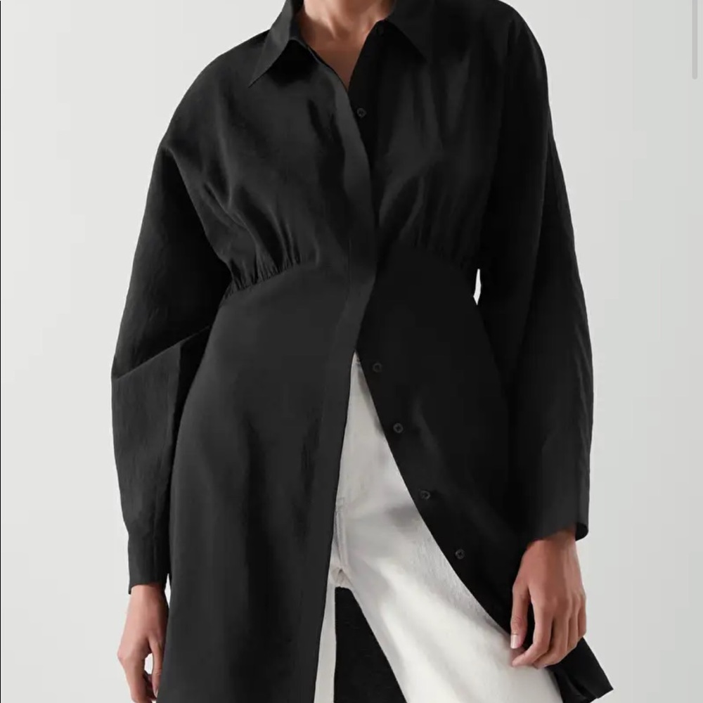 COS Gathered Shirt Dress Size 6 NWT